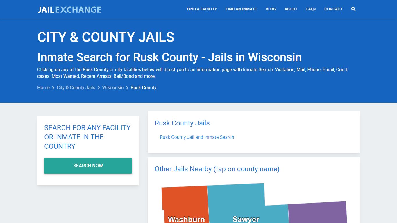 Inmate Search for Rusk County | Jails in Wisconsin - Jail Exchange
